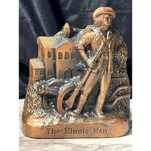 Still‎ Coin Bank The Minute Man 1974 CHICAGO Cast Copper Bottom Slot 6x5 (2743)